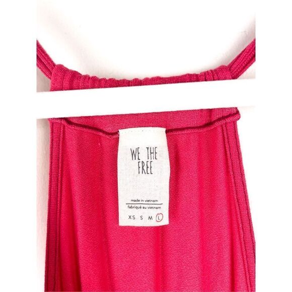 We The Free Peplum Jersey Pink Tank Blouse Size L - Picture 5 of 11